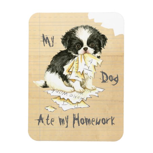 Mijn Japanse kin Ate Mijn thuiswerk Magneet (Verticaal)