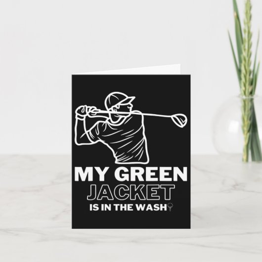 Mijn jas Groen in de was Master Golf - Funny Go Kaart (Voorkant)