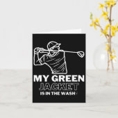 Mijn jas Groen in de was Master Golf - Funny Go Kaart (Gele Bloem)