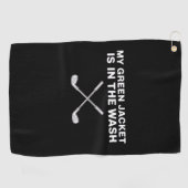 Mijn jas is in de was Golf liefhebber Master Golf Golfhanddoek (Horizontaal)