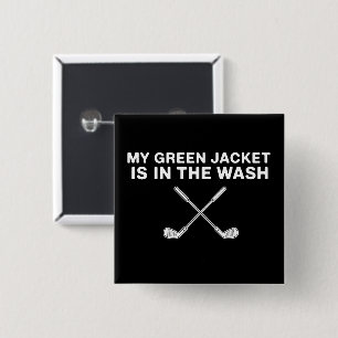 Mijn jas is in de was Golf liefhebber Master Golf Vierkante Button 5,1 Cm