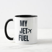 Mijn Jet Fuel & Vliegtuig, Vriendje Man, Grappig Mok (Links)