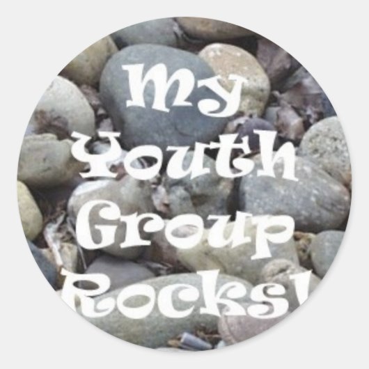 Mijn jeugdgroep Rocks Stickers (Voorkant)