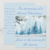 Mijn Jezus is de reden voor het seizoen Feestdagenkaart (Voorkant / Achterkant)