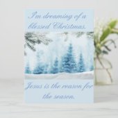 Mijn Jezus is de reden voor het seizoen Feestdagenkaart (Staand voorkant)