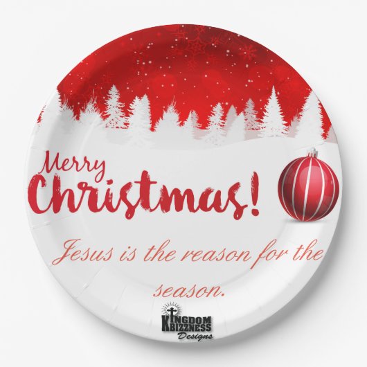 Mijn Jezus is de reden voor het seizoen Papieren Bordje (Voorkant)