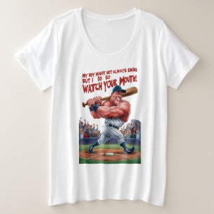 Mijn jongen zwaait misschien niet altijd, maar ik grote maat t-shirt