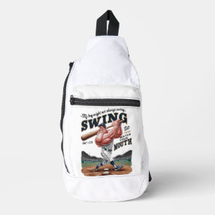 Mijn jongen zwaait misschien niet altijd, maar ik  sling bag