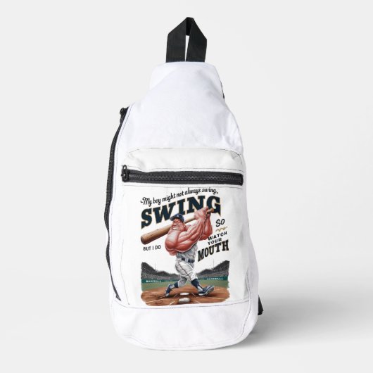 Mijn jongen zwaait misschien niet altijd, maar ik  sling bag (Voorkant)