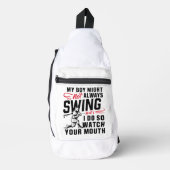 Mijn jongen zwaait misschien niet altijd, maar ik  sling bag (Voorkant)