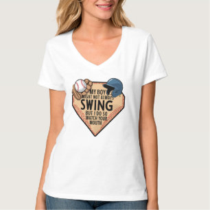 Mijn jongen zwaait misschien niet altijd, maar ik  t-shirt