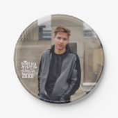 Mijn jongensklasse van 20XX Photo Afstuderen Papieren Bordje (Voorkant)