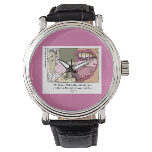 Mijn Joodse Dentist Funny Unisex Horloge (Voorkant)