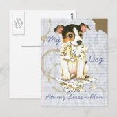 Mijn JRT Ate Mijn Lesson Plan Briefkaart (Voorkant / Achterkant)