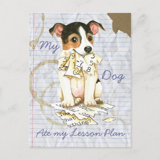 Mijn JRT Ate Mijn Lesson Plan Briefkaart (Voorkant)