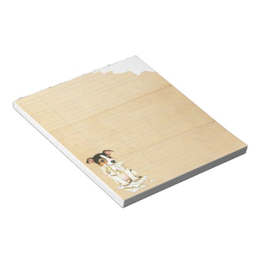 Mijn JRT Ate mijn thuiswerk Notitieblok (Schuin)