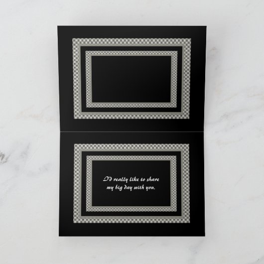 Mijn JUNIOR GROOMSMAN Checkerboard Uitnodiging (Binnen)