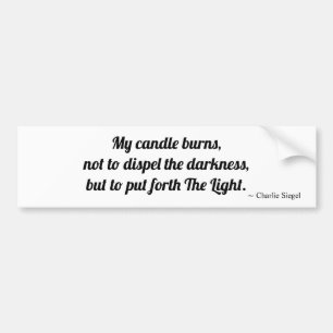 Mijn kaars brandt... Bumpersticker