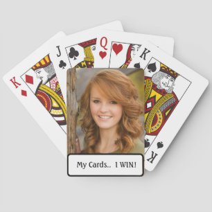 Mijn kaarten. IK WIN! Jouw favoriete foto op kaar Pokerkaarten