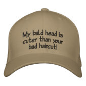 Mijn kale hoofd is mooier dan je slechte kapsel! pet (Voorkant)