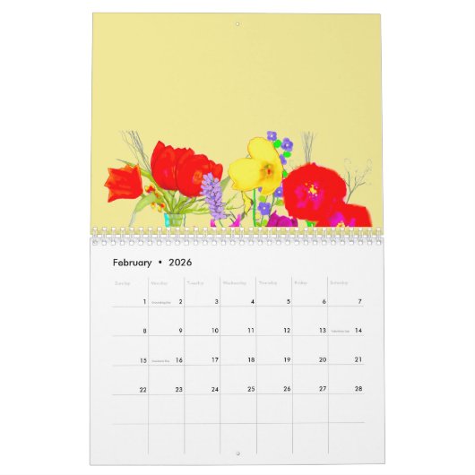 Mijn Kalender 2019 Gedecorreerd met Kleurrijke Blo (Feb 2026)