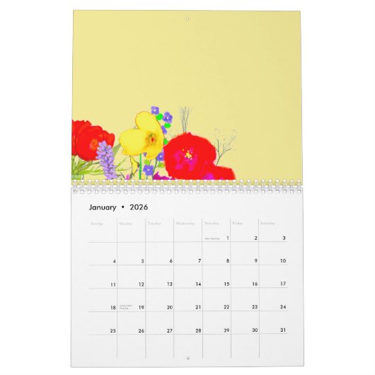 Mijn Kalender 2019 Gedecorreerd met Kleurrijke Blo (Jan 2026)