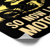 Mijn kamer brak dus nu rijd ik een motorfiets poster (Hoek)