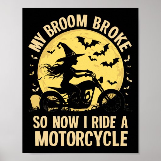 Mijn kamer brak dus nu rijd ik een motorfiets poster (Voorkant)