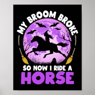 Mijn kamer brak dus nu rijd ik met een paarse heks poster