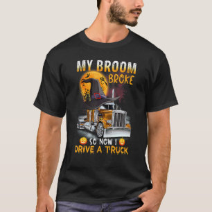 Mijn kamer brak dus nu rijd ik met een vrachtwagen t-shirt