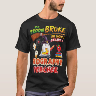 Mijn kamer broekte om een geografische leraar te w t-shirt