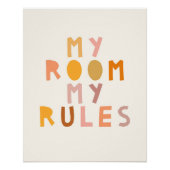 Mijn kamer Mijn regels Perfect Poster (Voorkant)