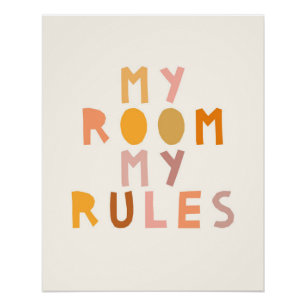 Mijn kamer Mijn regels Perfect Poster
