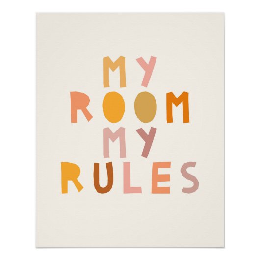 Mijn kamer Mijn regels Perfect Poster (Voorkant)