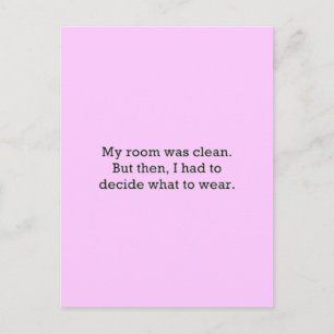 MIJN KAMER WAS CLEAN, MAAR DAN HAD BESLIST WAT FU BRIEFKAART