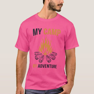 Mijn Kamp Mijn Avontuur Glamping Rugzakken Kampeer T-shirt