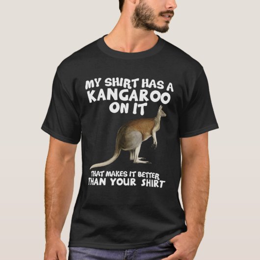 Mijn kangoeroe heeft een dierverzorger t-shirt (Voorkant)
