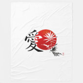 Mijn Kanji Love #3 Fleece Deken (Voorkant)