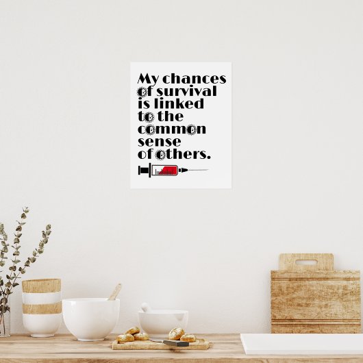 Mijn kansen op overlevingsofferte poster (Keuken)