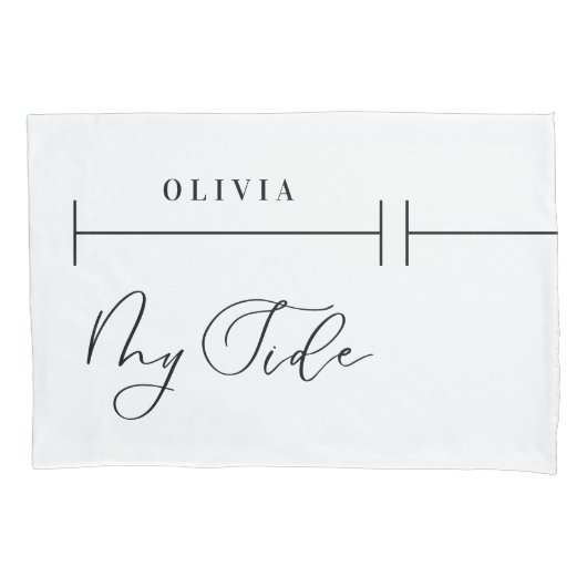 Mijn kant uw kant gepersonaliseerd elegant manuscr kussensloop (Voorkant-Links)