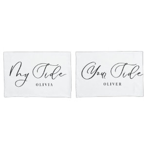 Mijn kant uw kant gepersonaliseerde elegante manus kussensloop