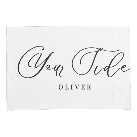 Mijn kant uw kant gepersonaliseerde elegante manus kussensloop (Voorkant-Rechts)