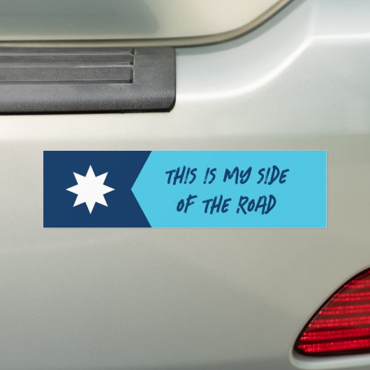 Mijn kant van de weg Minnesota Flag Bumpersticker (Op auto)