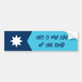 Mijn kant van de weg Minnesota Flag Bumpersticker (Voorkant)