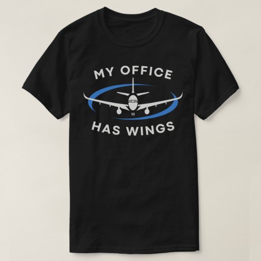 Mijn kantoor heeft vleugels t-shirt (Design voorkant)