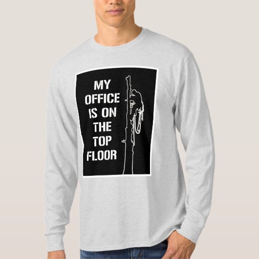 "Mijn kantoor staat op de bovenste verdieping", wi T-shirt (Voorkant)