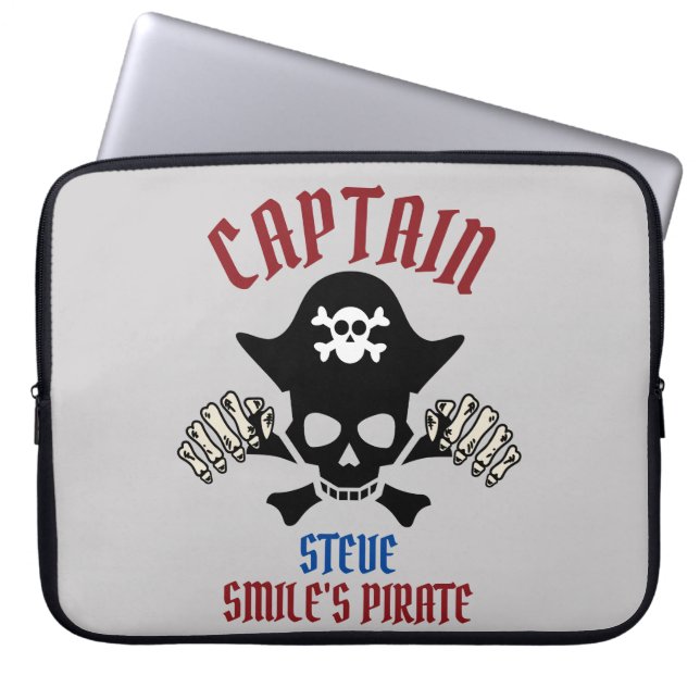 Mijn kapitein | International Talk Like a Pirate D Laptop Sleeve (Voorkant)