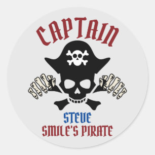Mijn kapitein International Talk Like a Pirate D Ronde Sticker