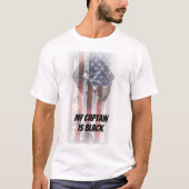 Mijn kapitein is Black T-Shirt (Voorkant)