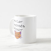 Mijn kat benadrukt Meowt Grappige Kat Grouchy Kat Koffiemok (Voorkant links)